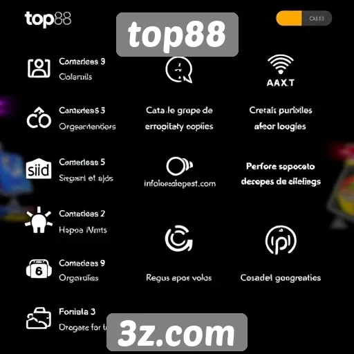 Análise de recursos e funcionalidades do site top88